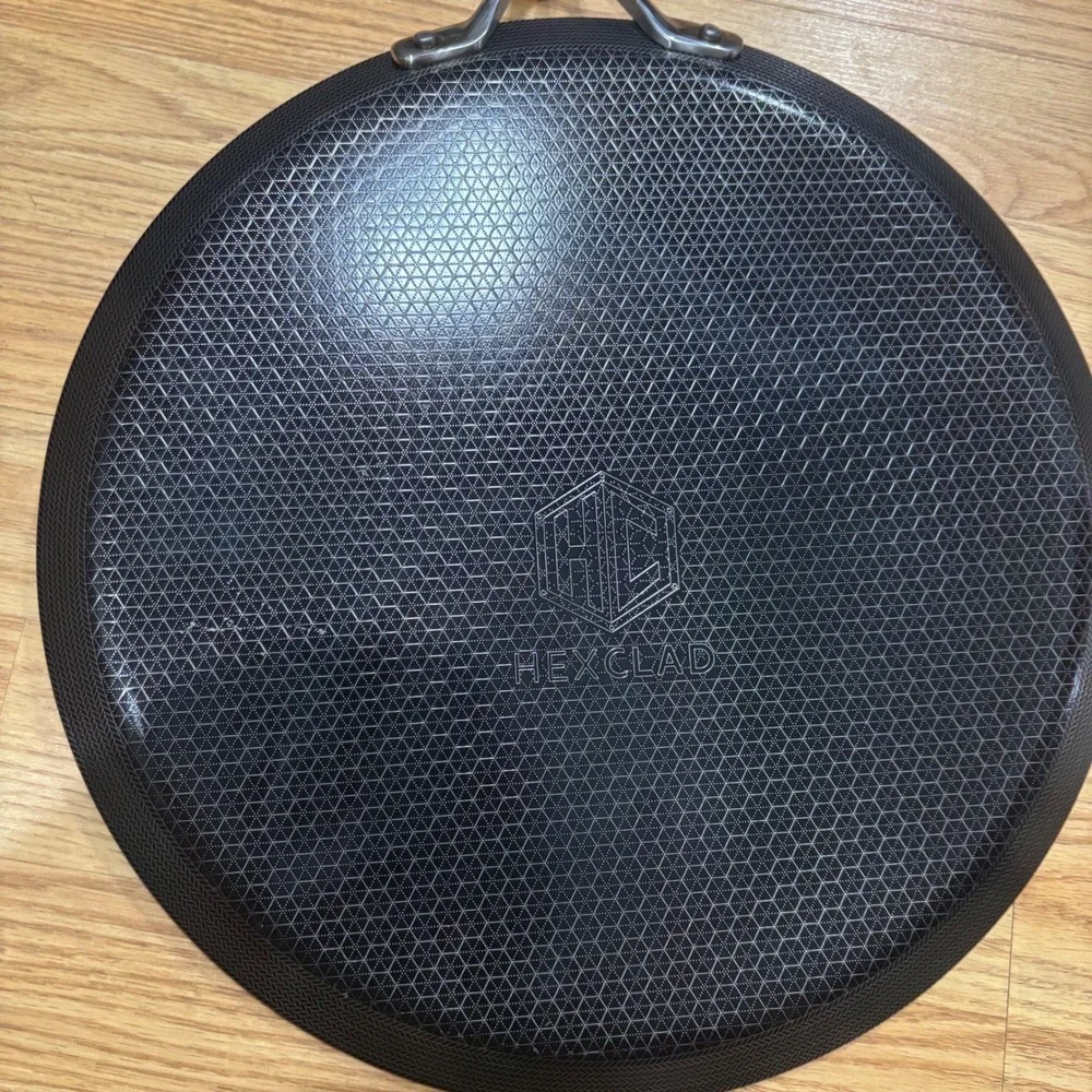 HexClad 12 Inch Hybrid Nonstick Griddle Pan Stainless Steel Induction Ready
